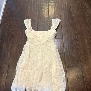 Lucy in the Sky Cream Eyelet Kids Dress